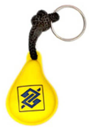 Chaveiro Flutuante Formato Gota Banco do Brasil