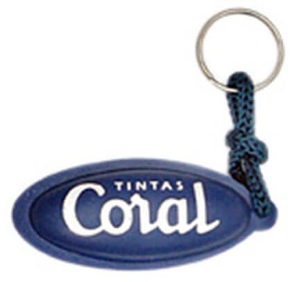 Chaveiro Flutuante Oval Tintas Coral
