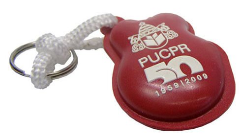 Chaveiro Flutuante Formato Especial para faculdade PUC-PR